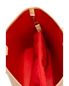 Sac cabas en cuir Cannes beige