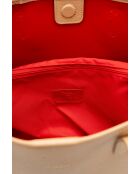 Sac cabas en cuir Cannes beige