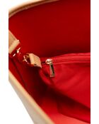 Sac cabas en cuir Cannes beige