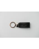 Llavero de piel negro Avy
