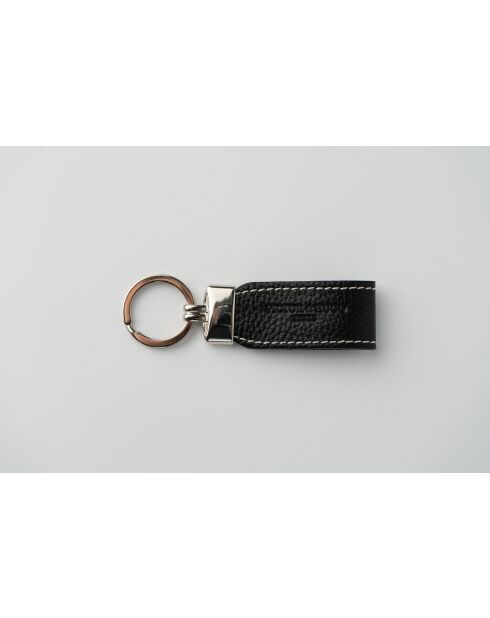 Porte-clés en cuir Avy noir