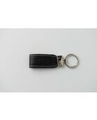 Llavero de piel negro Avy