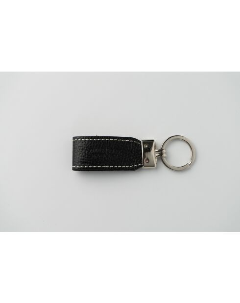Porte-clés en cuir Avy noir
