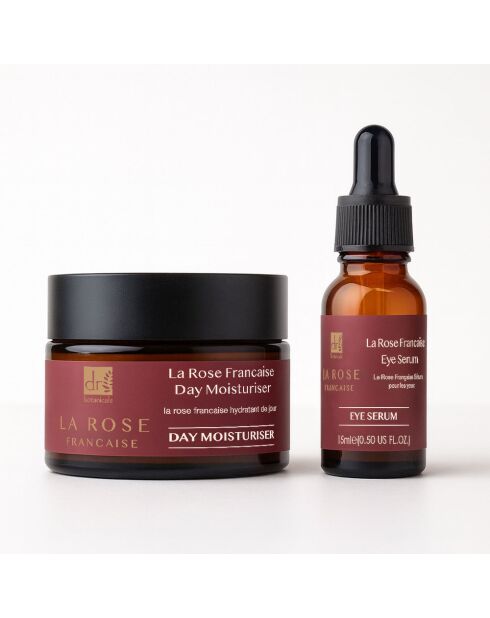 Kit Duo Hydratant & Sérum Yeux Anti-Âge La Rose Française - 50 ml + 15 ml