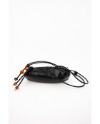 Sac bandouliere en cuir Aina noir - 26 x12 x5cm