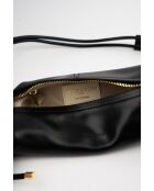 Sac bandouliere en cuir Aina noir - 26 x12 x5cm