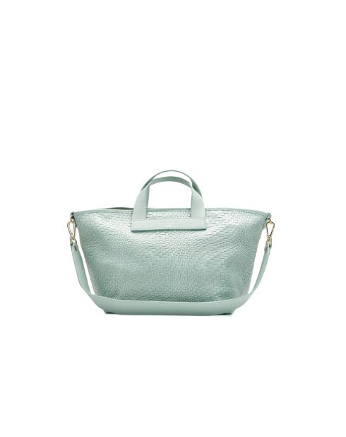 Sac à main en cuir Monaco bleu - 43 x26 x14,5 cm