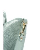 Sac à main en cuir Monaco bleu - 43 x26 x14,5 cm