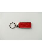 Porte-clés en cuir Avy rouge