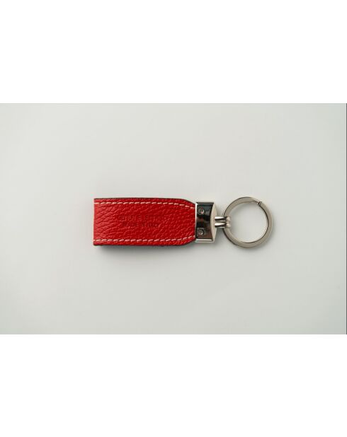 Porte-clés en cuir Avy rouge