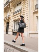 Sac cabas en cuir Cannes noir