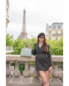 Sac à main en cuir Clare bleu ciel - 31x24x16cm