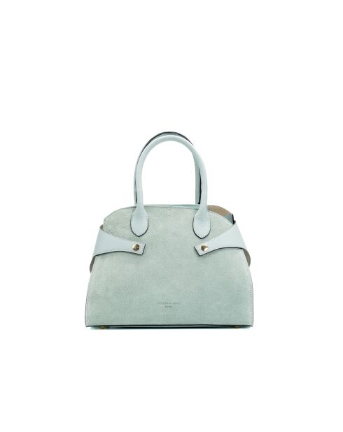 Sac à main en cuir Clare bleu ciel - 31x24x16cm