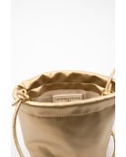 Elva Schultertasche aus goldfarbenem Leder - 12 x 17 x 8 cm