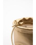 Elva Schultertasche aus goldfarbenem Leder - 12 x 17 x 8 cm
