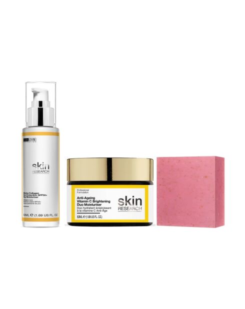 Ensemble Skin Research Daily Sun & Glow - 3 pièces
