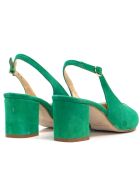Ca-346R groene suède pumps - Hak: 6 cm