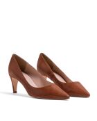 Zapatos de gamuza Microtew marrones - Tacón: 6,5 cm