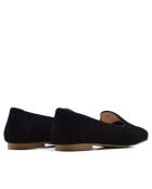 Ca-1211 zwarte suède pantoffels