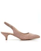156664 nude suède pumps - Hak:5 cm