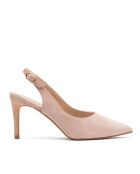 Pumps 76346 in pelle scamosciata color carne - Tacco: 8 cm