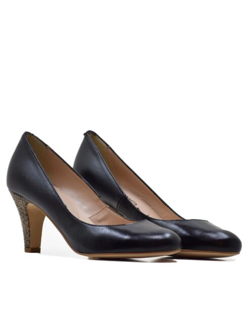 Pumps Albertina in pelle nera - - Tacco: 7 cm