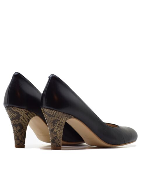 Pumps Albertina in pelle nera - - Tacco: 7 cm
