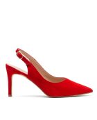 Escarpins 76346 suédé rouges - Talon : 8 cm