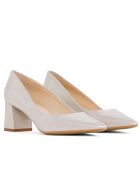 Allegria Suena Pumps aus puderfarbenem Veloursleder - Absatz: 6,5 cm