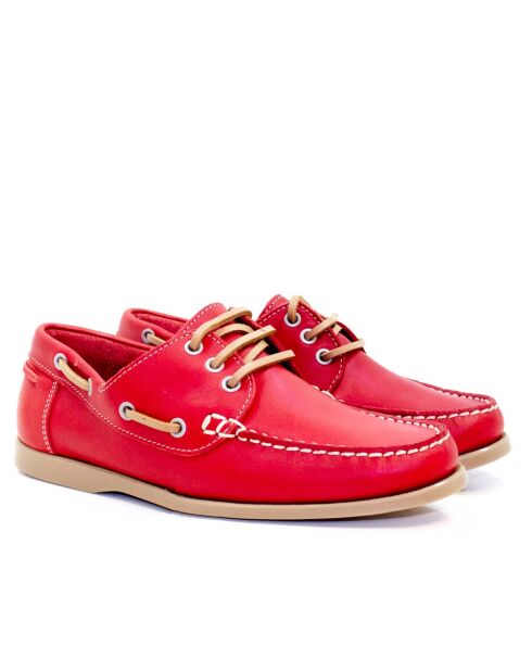 Rode leren bootschoenen van Calypso