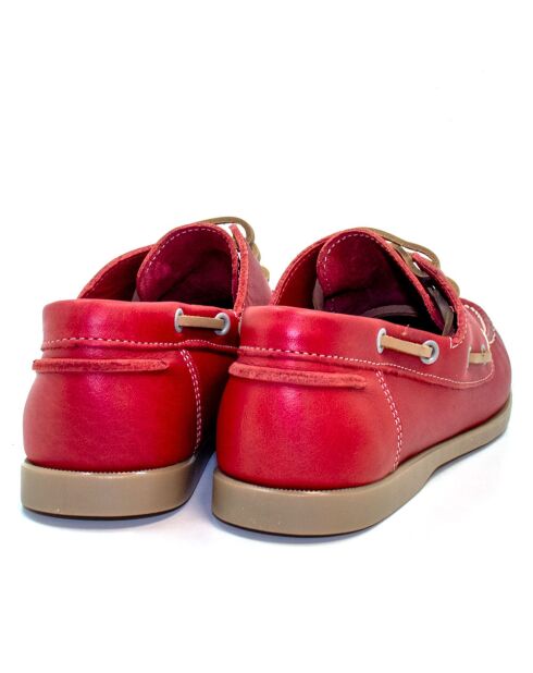 Rode leren bootschoenen van Calypso