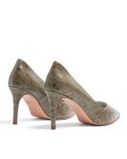 Ca-0089 beige leren pumps van kokosnootleer - Hak: 8,5 cm