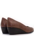 Ballerines compensées Tacon Sa 100 Charol marron - Talon :5 cm