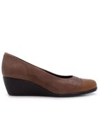 Ballerines compensées Tacon Sa 100 Charol marron - Talon :5 cm