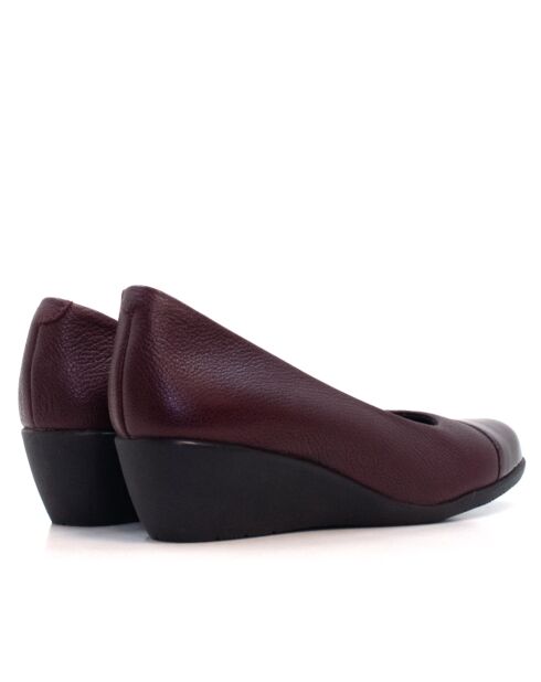 Tacon Sa 100 Charol Ballerinas mit Keilabsatz, burgunderrot, Absatz:5 cm