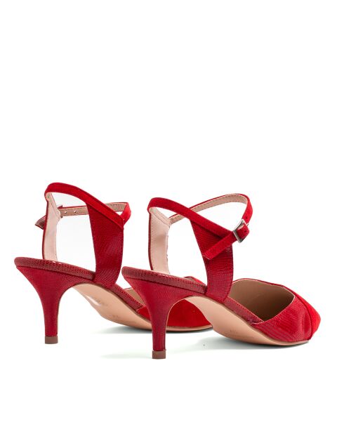 Escarpins en daim Ca424 rouges - Talon :5 cm