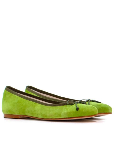 Ballerines en suède trèfle 314