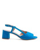 Sandales en daim jean - Talon : 5.5 cm