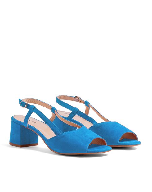 Sandales en daim jean - Talon : 5.5 cm