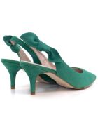 157668 Dumps in pelle scamosciata giada - Tacco: 6 cm