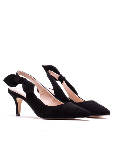 157668 décolleté nere in pelle scamosciata - Tacco: 6 cm