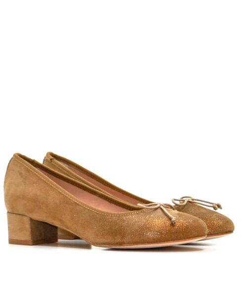 Ballerines à talon en cuir Boréal Champignon /Oro