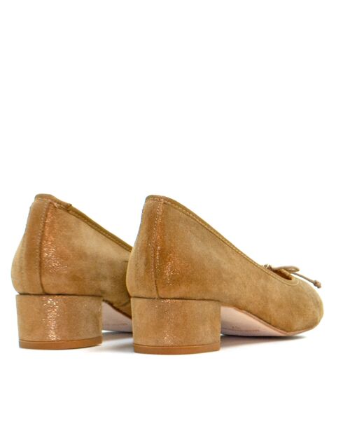 Ballerines à talon en cuir Boréal Champignon /Oro