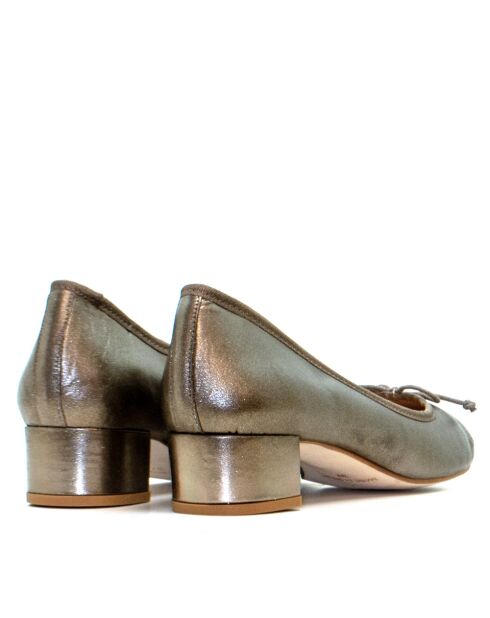 Zapatos de tacón Pierre de piel metalizada