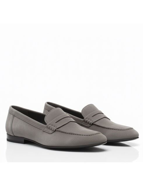 Mocassins en daim Ca-396 Masque gris