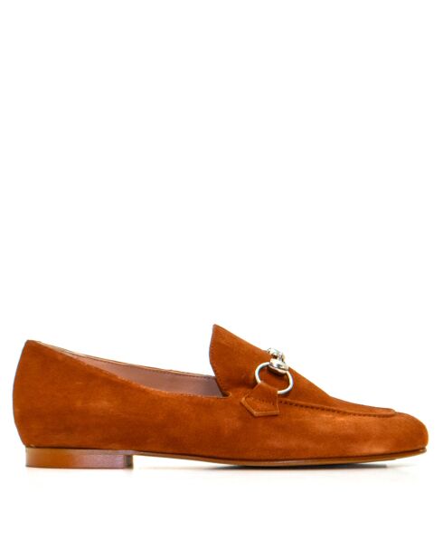 Ocean-2 Helene Mokassins aus camelfarbenem Veloursleder