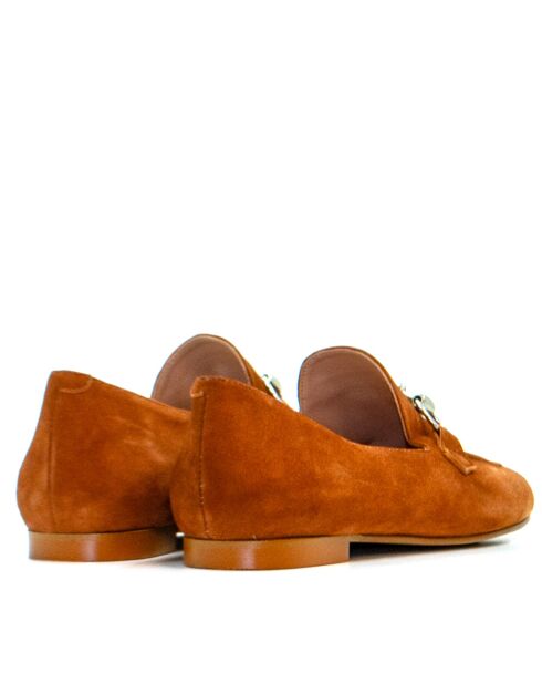 Ocean-2 Helene Mokassins aus camelfarbenem Veloursleder