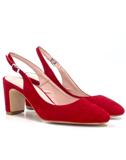 Escarpins en cuir Selma passion - Talon : 7 cm