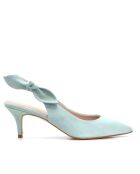 Escarpins en daim 157668 menthe pastel - Talon : 6 cm