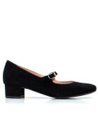 Ballerine Helene nere in camoscio